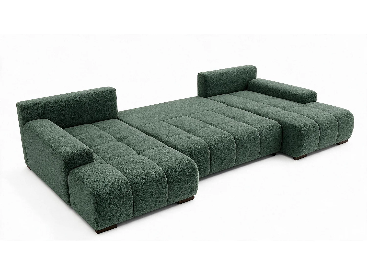WOHNLANDSCHAFT OVIA U mit Bettkasten und Schlaffunktion, Bouclé-Stoff in U-Form