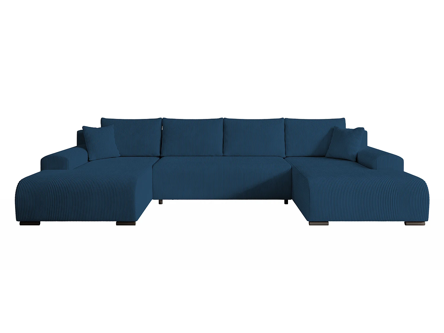 WOHNLANDSCHAFT Nelly U mit Bettkasten und Schlaffunktion, Cordstoff in U-Form
