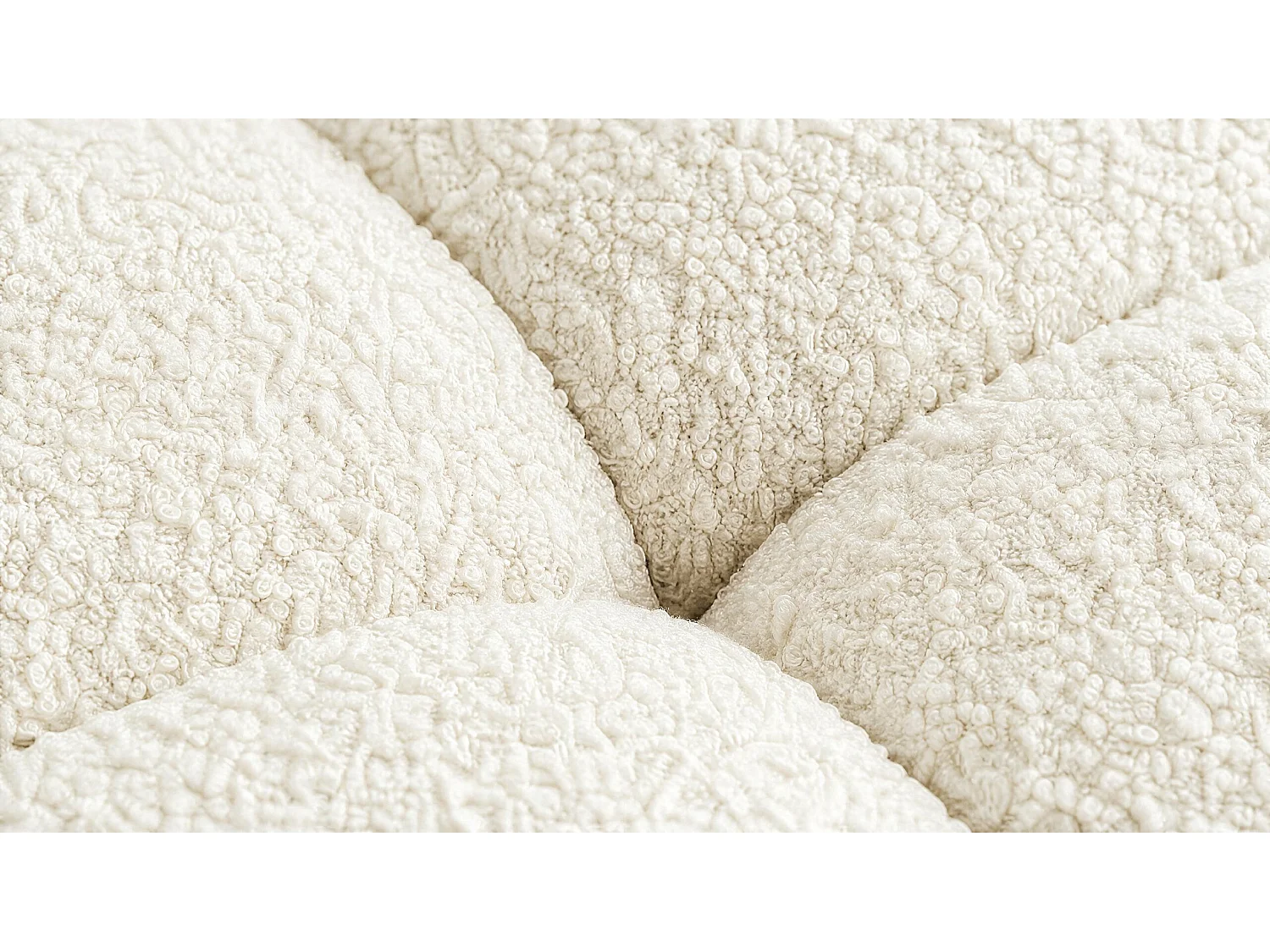 WOHNLANDSCHAFT OVIA U mit Bettkasten und Schlaffunktion, Bouclé-Stoff in U-Form