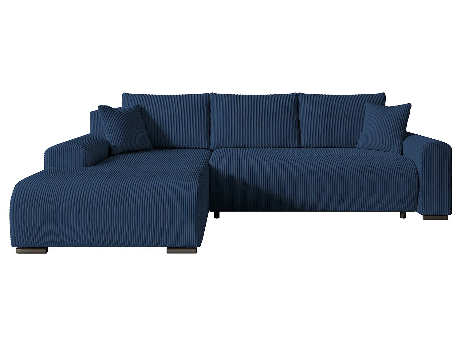 ECKSOFA Nelly mit Bettkasten und Schlaffunktion, Cordstoff in L-Form