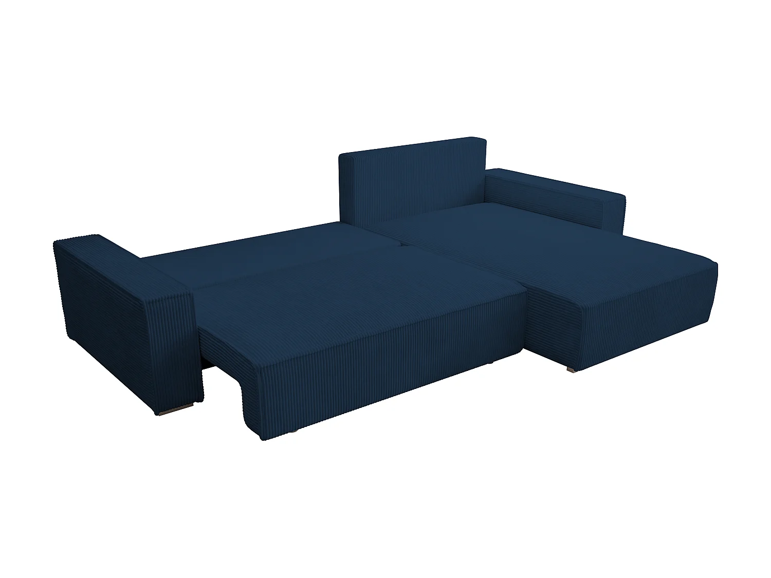 ECKSOFA Alice mit Bettkasten und Schlaffunktion, Cordstoff in L-Form