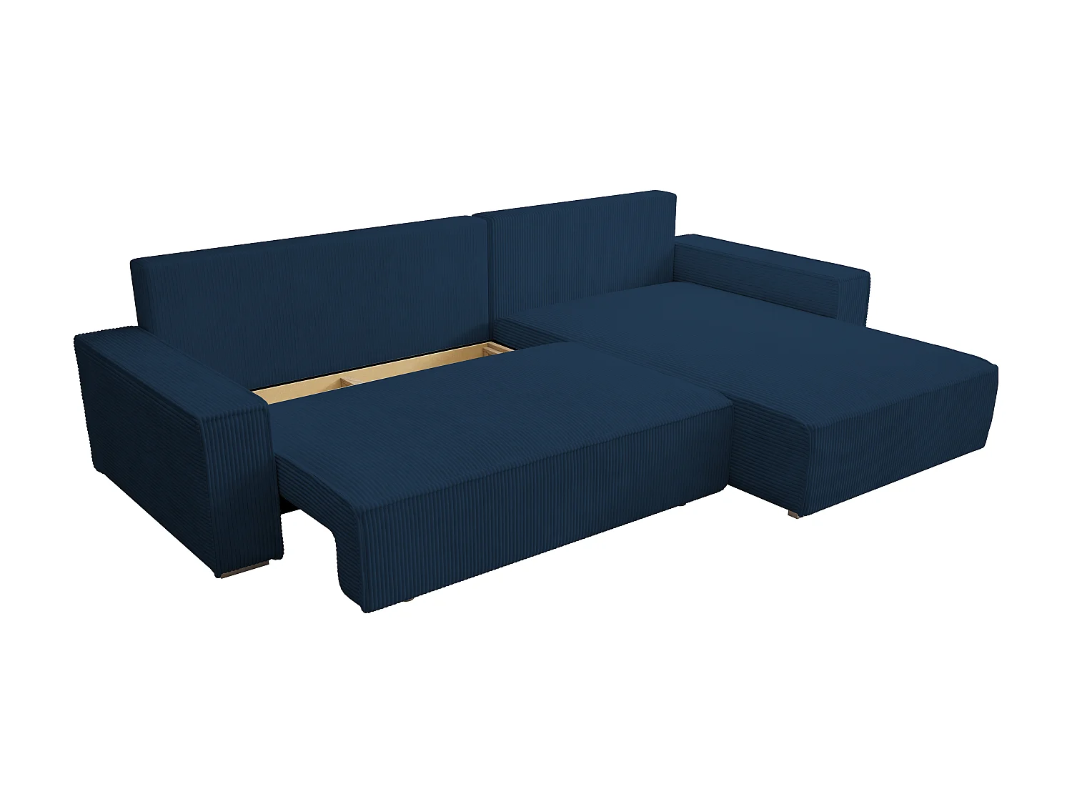 ECKSOFA Alice mit Bettkasten und Schlaffunktion, Cordstoff in L-Form