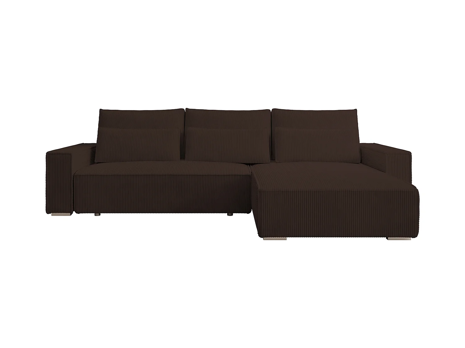 ECKSOFA Alice mit Bettkasten und Schlaffunktion, Cordstoff in L-Form