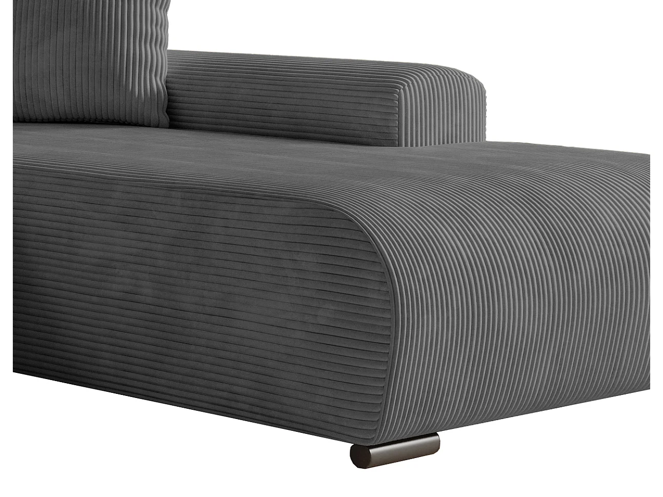 ECKSOFA Nelly mit Bettkasten und Schlaffunktion, Cordstoff in L-Form