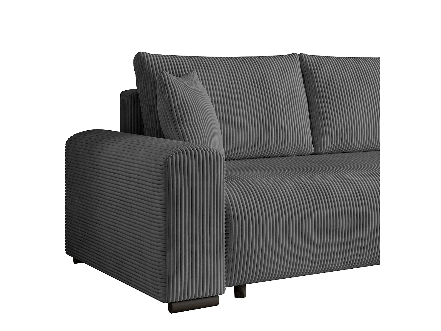 ECKSOFA Nelly mit Bettkasten und Schlaffunktion, Cordstoff in L-Form