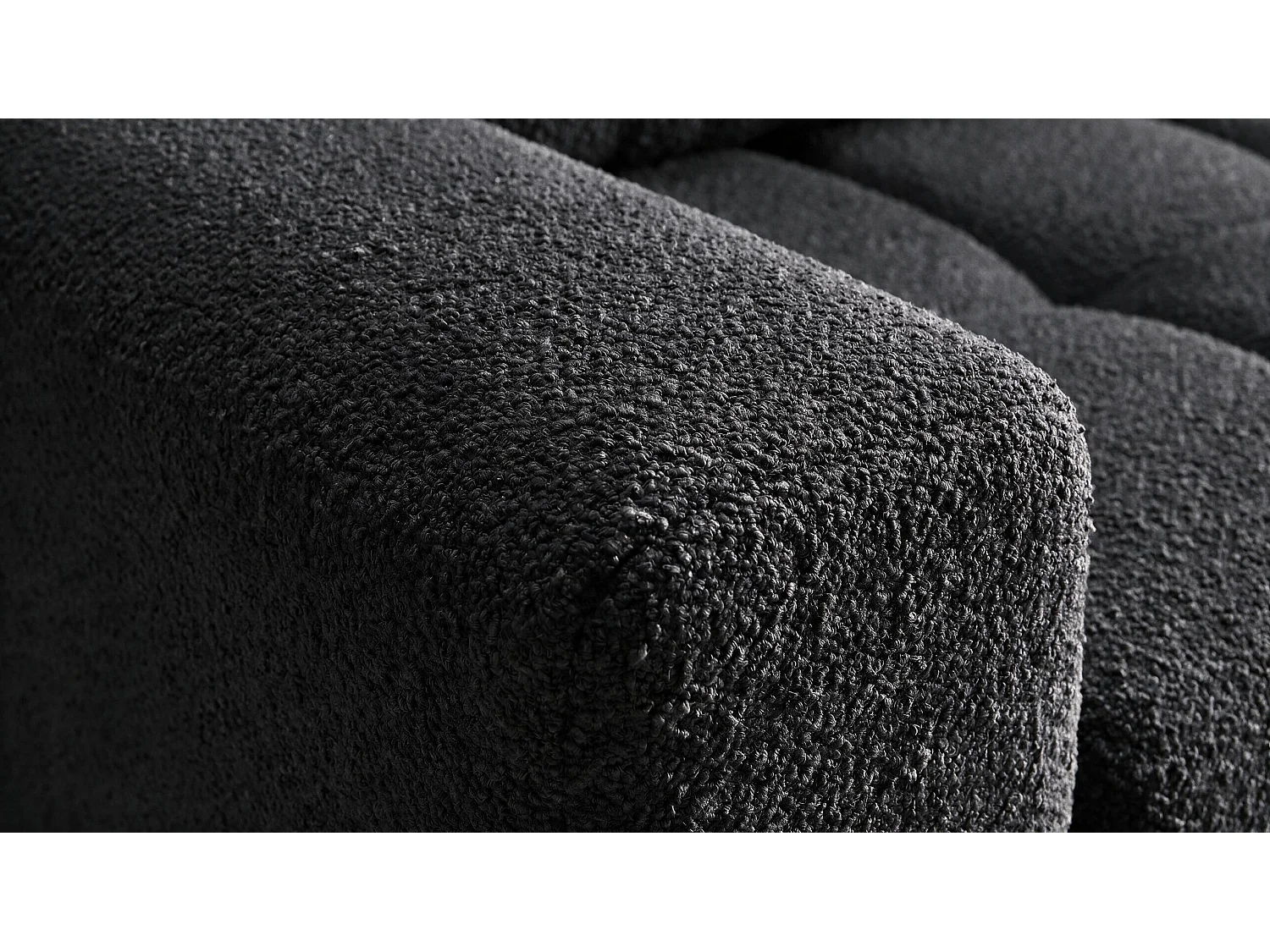 ECKSOFA Ovia mit Bettkasten und Schlaffunktion, Bouclé-Stoff in L-Form