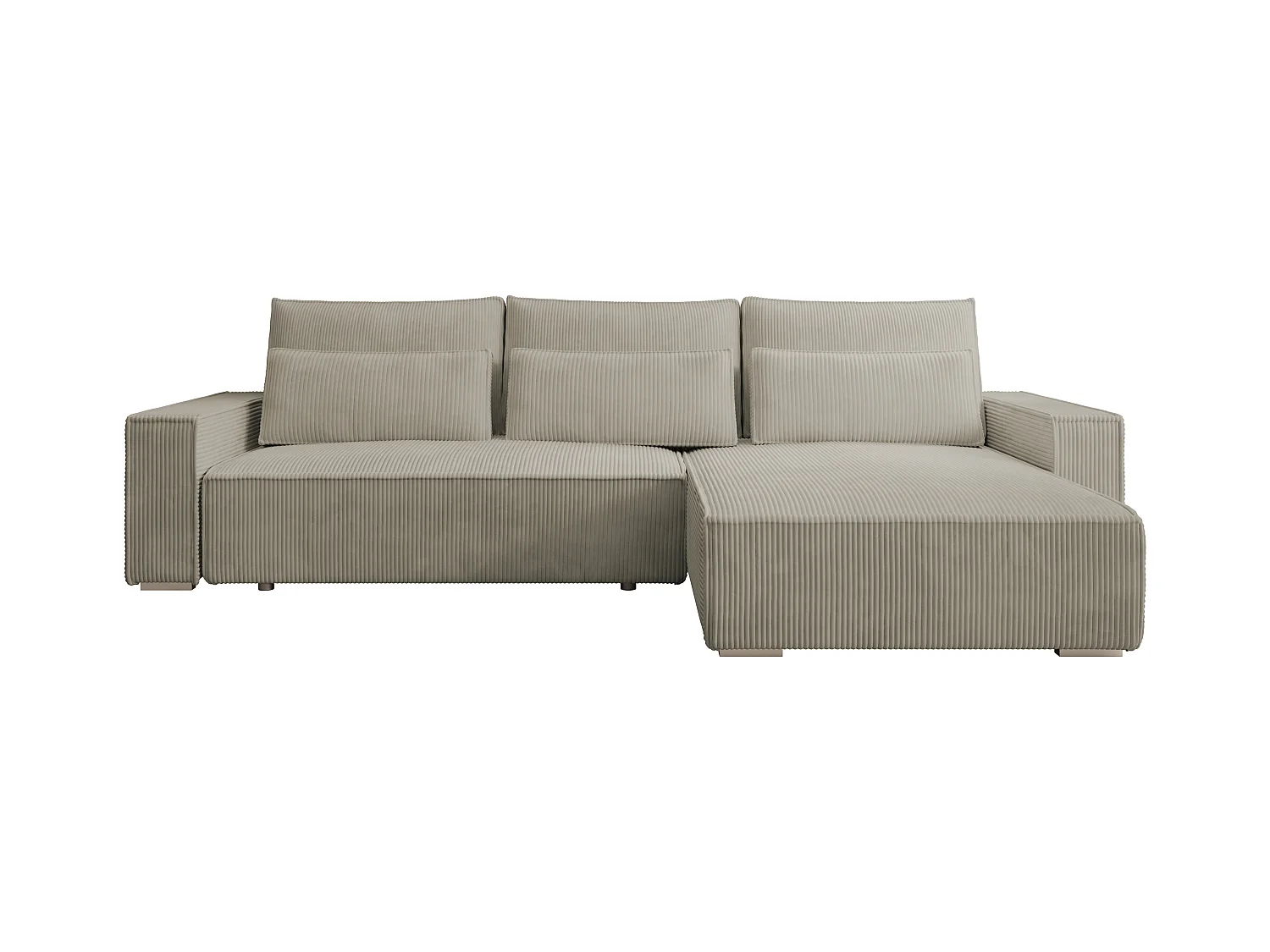 ECKSOFA Alice mit Bettkasten und Schlaffunktion, Cordstoff in L-Form