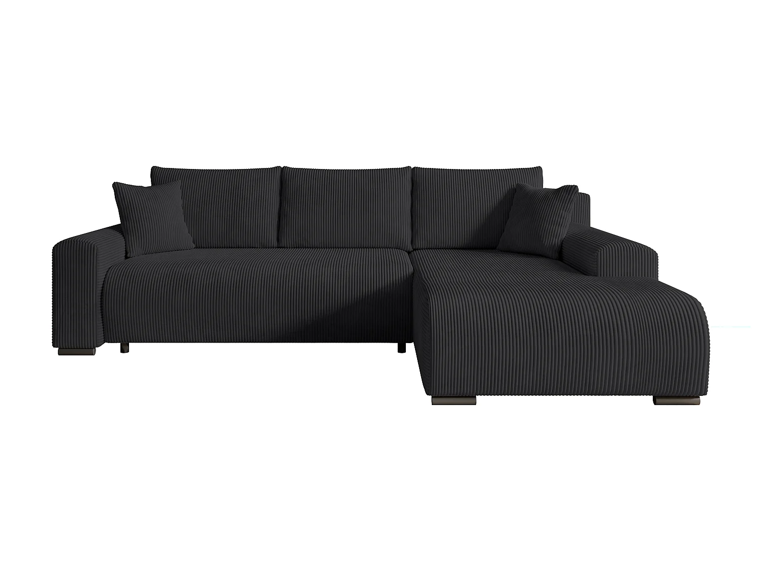 ECKSOFA Nelly mit Bettkasten und Schlaffunktion, Cordstoff in L-Form