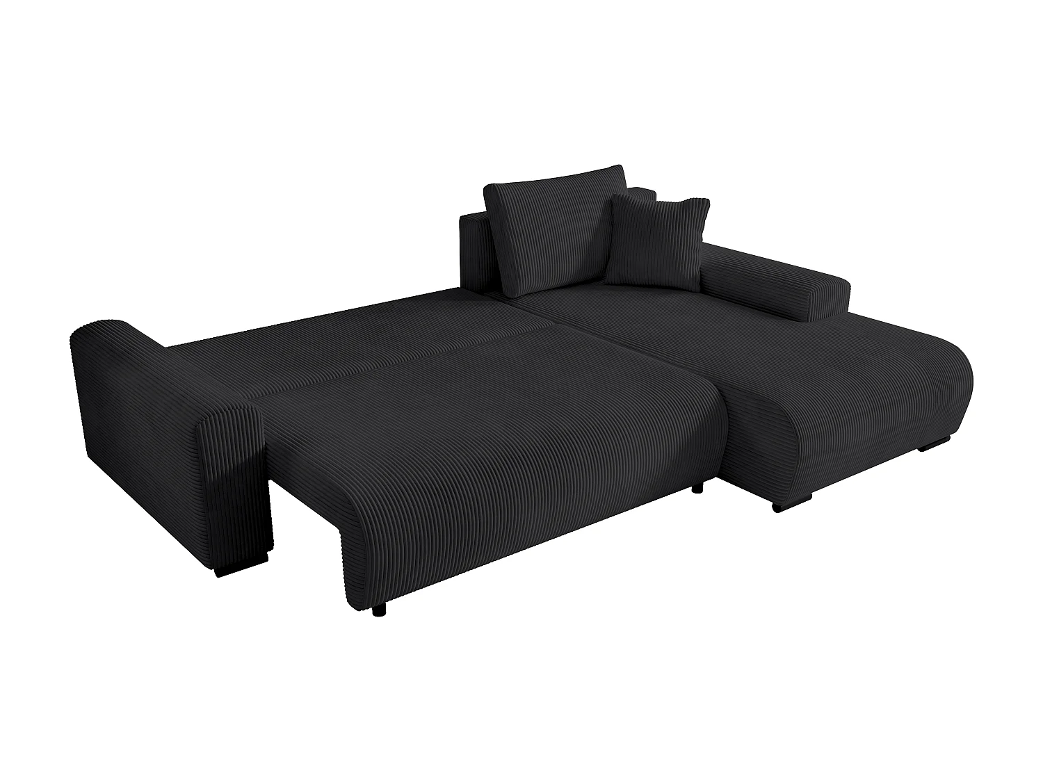 ECKSOFA Nelly mit Bettkasten und Schlaffunktion, Cordstoff in L-Form