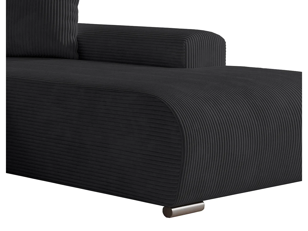 ECKSOFA Nelly mit Bettkasten und Schlaffunktion, Cordstoff in L-Form