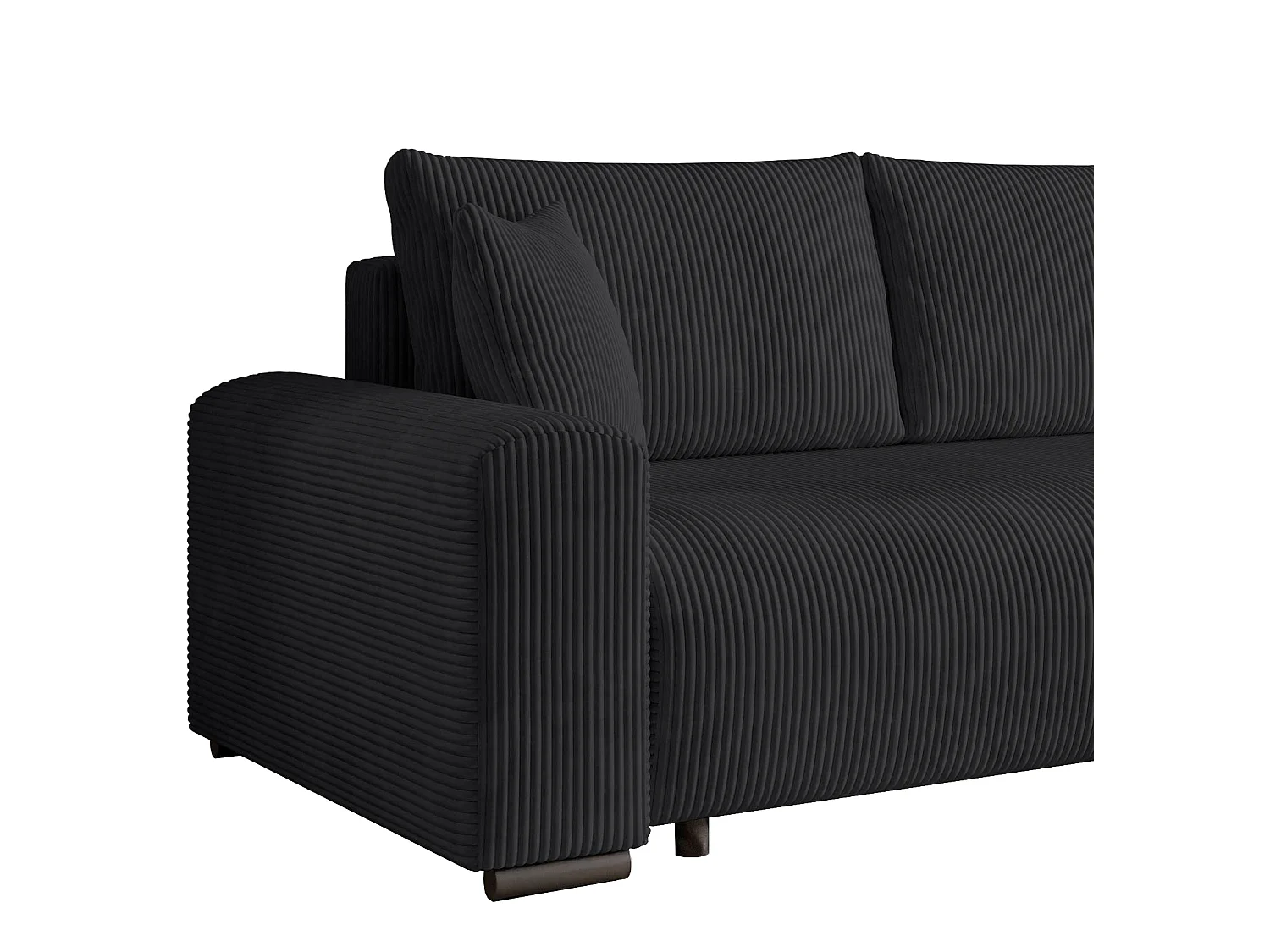 ECKSOFA Nelly mit Bettkasten und Schlaffunktion, Cordstoff in L-Form
