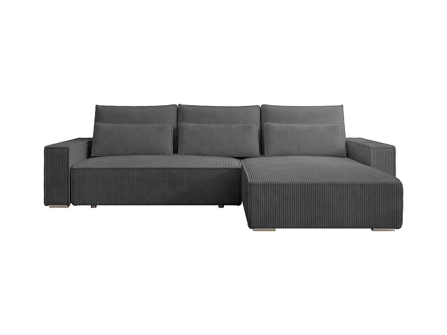 ECKSOFA Alice mit Bettkasten und Schlaffunktion, Cordstoff in L-Form