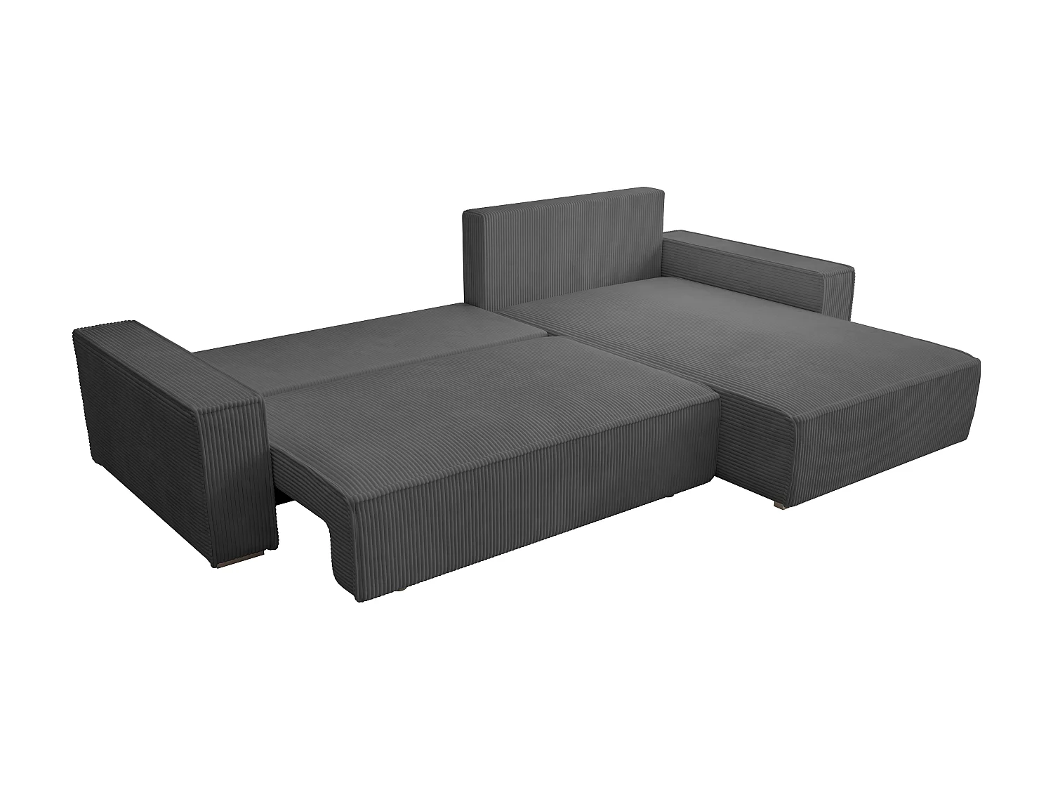 ECKSOFA Alice mit Bettkasten und Schlaffunktion, Cordstoff in L-Form