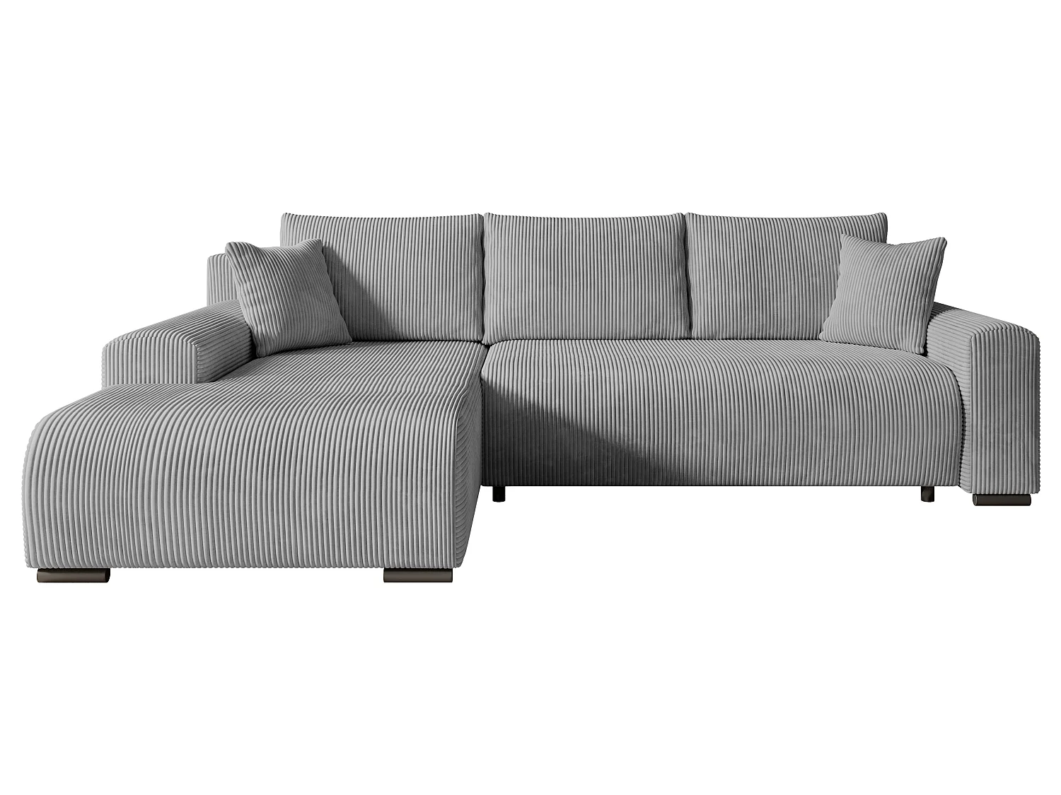 ECKSOFA Nelly mit Bettkasten und Schlaffunktion, Cordstoff in L-Form