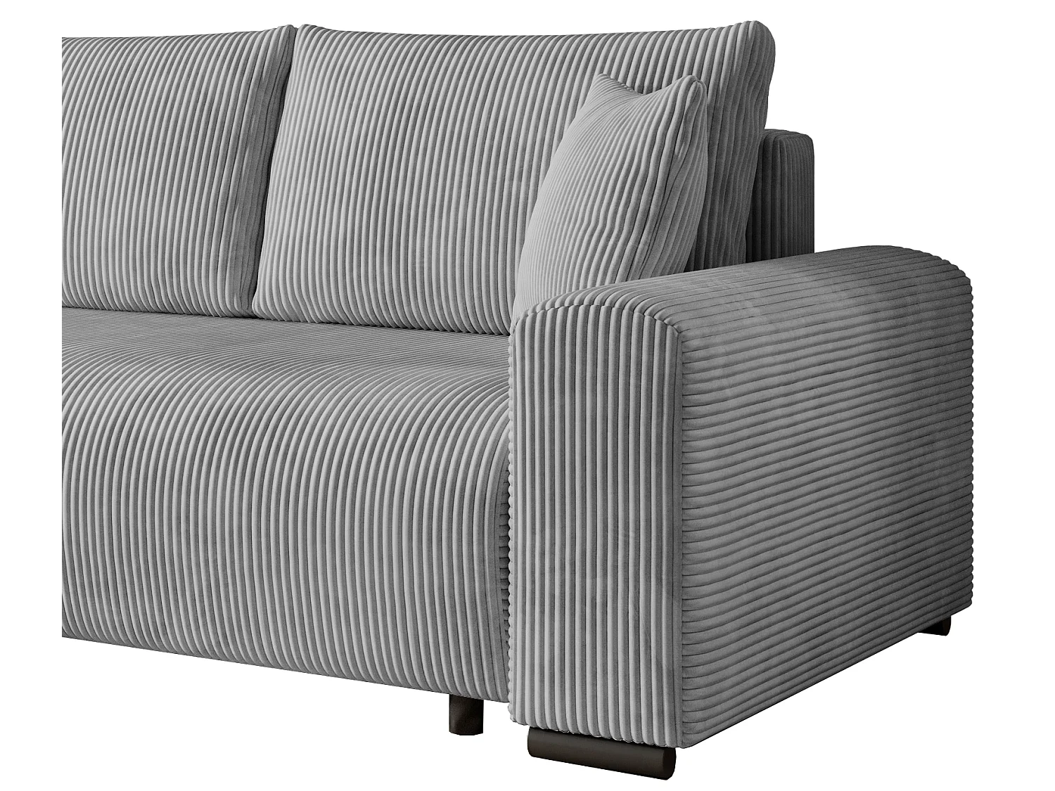 ECKSOFA Nelly mit Bettkasten und Schlaffunktion, Cordstoff in L-Form