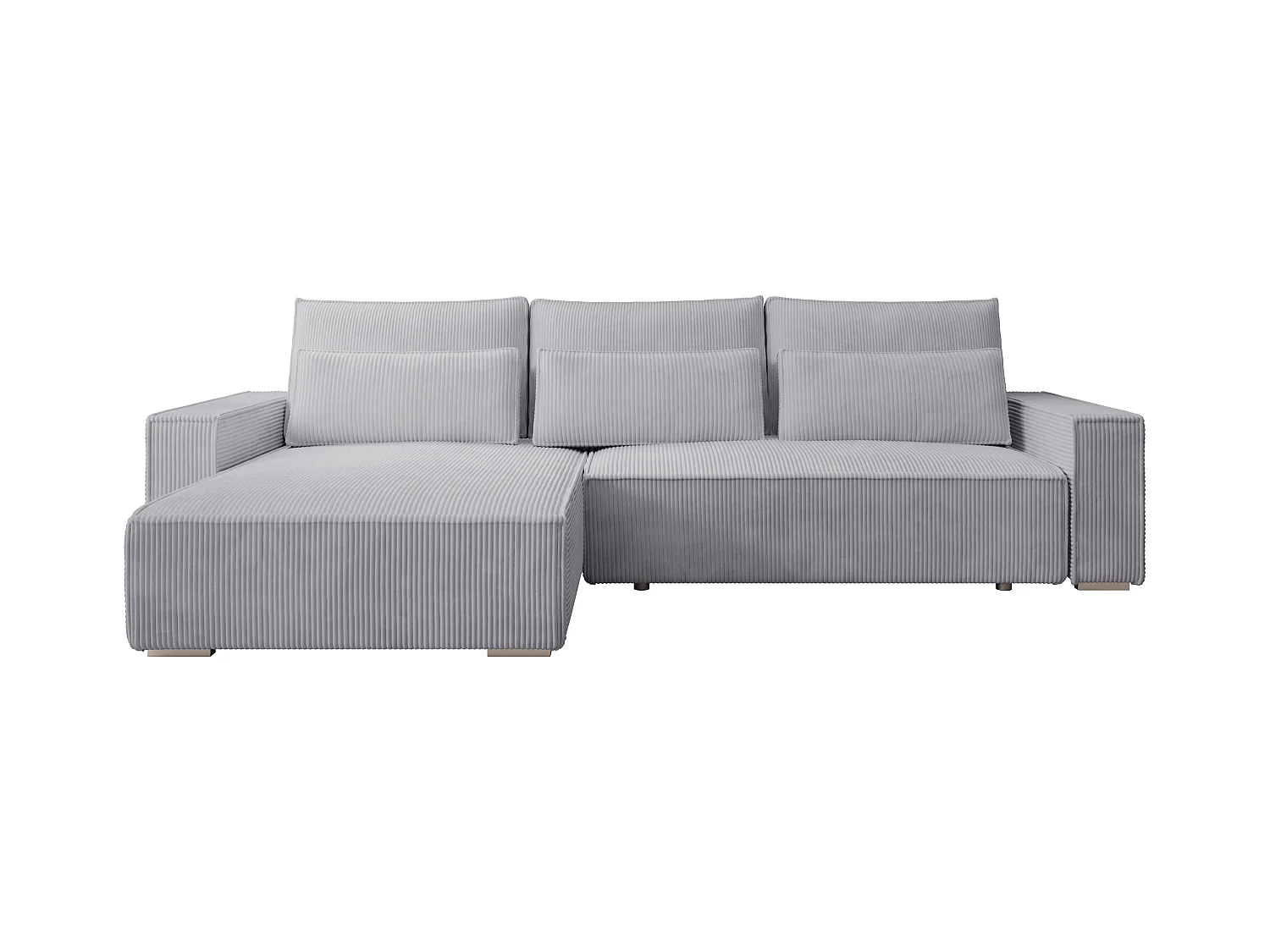ECKSOFA Alice mit Bettkasten und Schlaffunktion, Cordstoff in L-Form