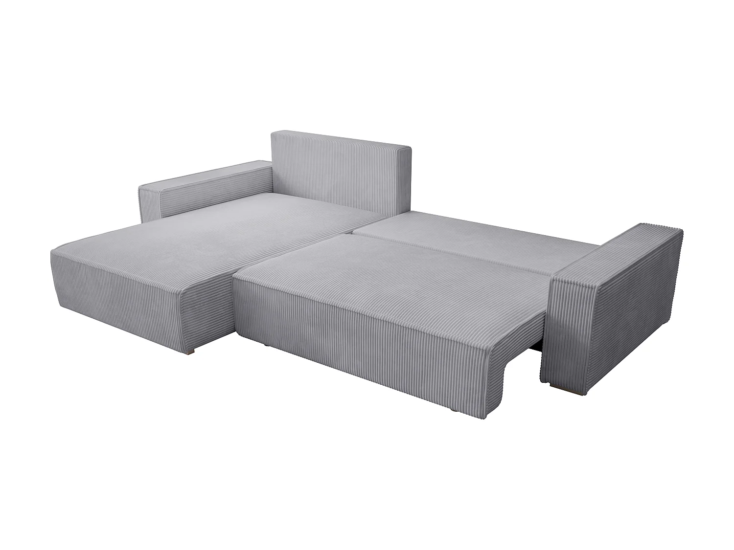 ECKSOFA Alice mit Bettkasten und Schlaffunktion, Cordstoff in L-Form