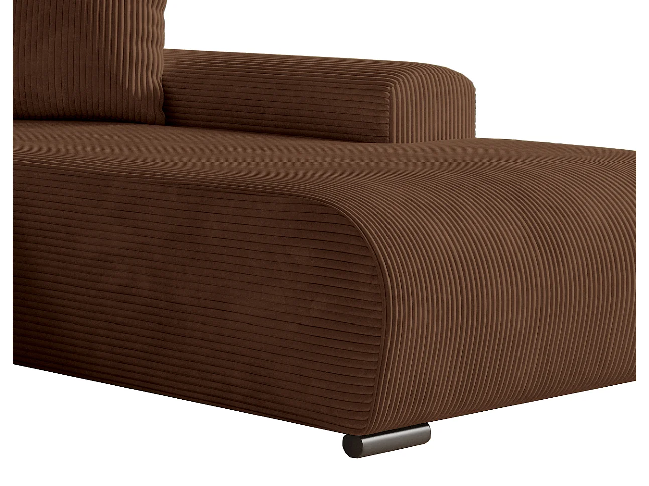 ECKSOFA Nelly mit Bettkasten und Schlaffunktion, Cordstoff in L-Form