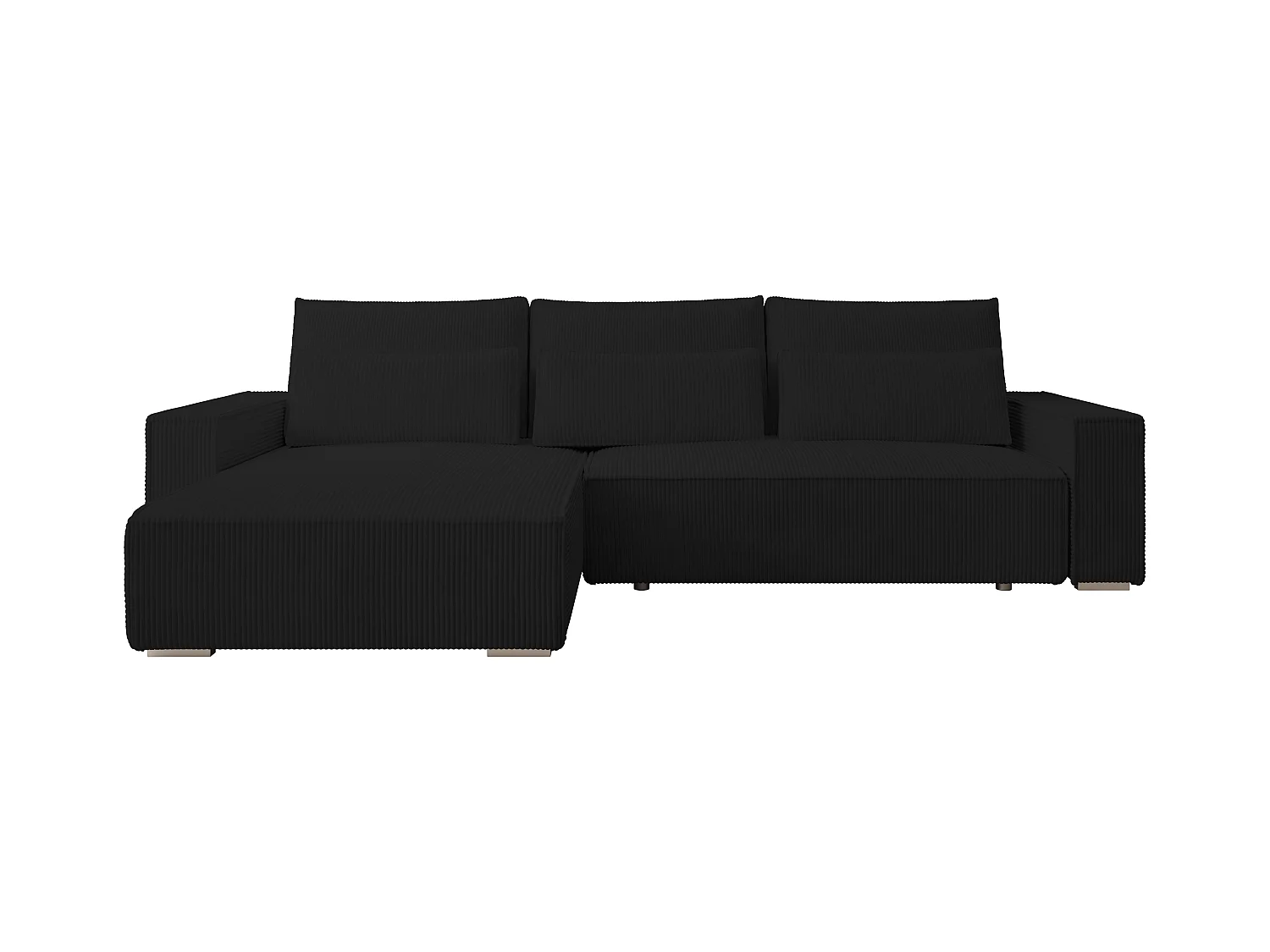 ECKSOFA Alice mit Bettkasten und Schlaffunktion, Cordstoff in L-Form