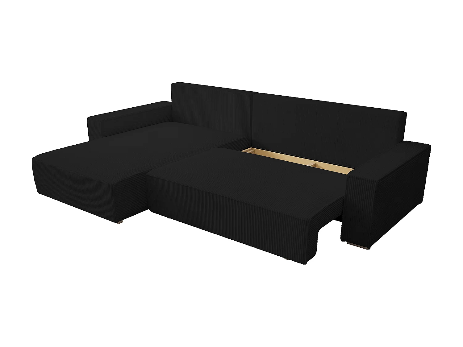 ECKSOFA Alice mit Bettkasten und Schlaffunktion, Cordstoff in L-Form