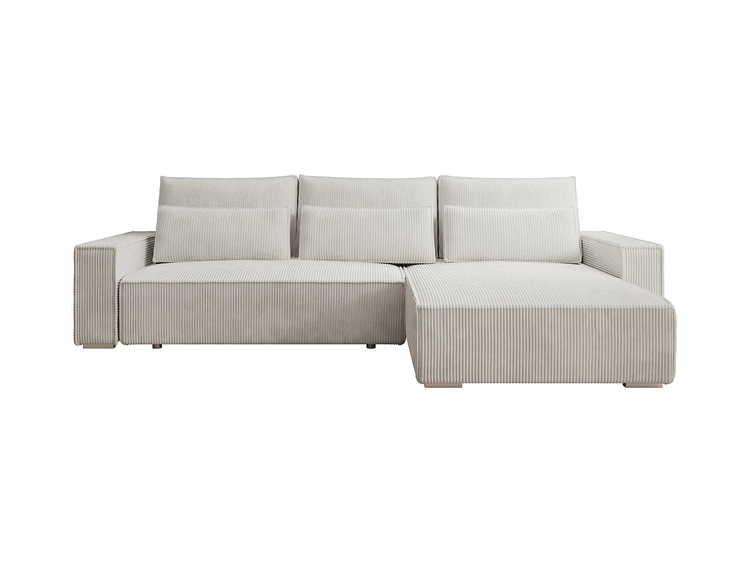 ECKSOFA Alice mit Bettkasten und Schlaffunktion, Cordstoff in L-Form