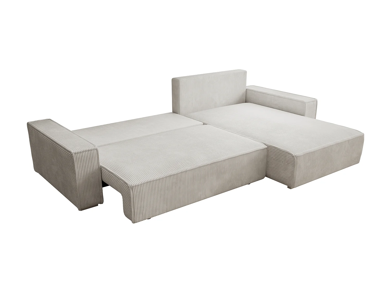 ECKSOFA Alice mit Bettkasten und Schlaffunktion, Cordstoff in L-Form