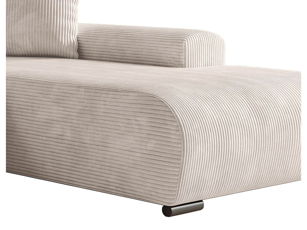 ECKSOFA Nelly mit Bettkasten und Schlaffunktion, Cordstoff in L-Form