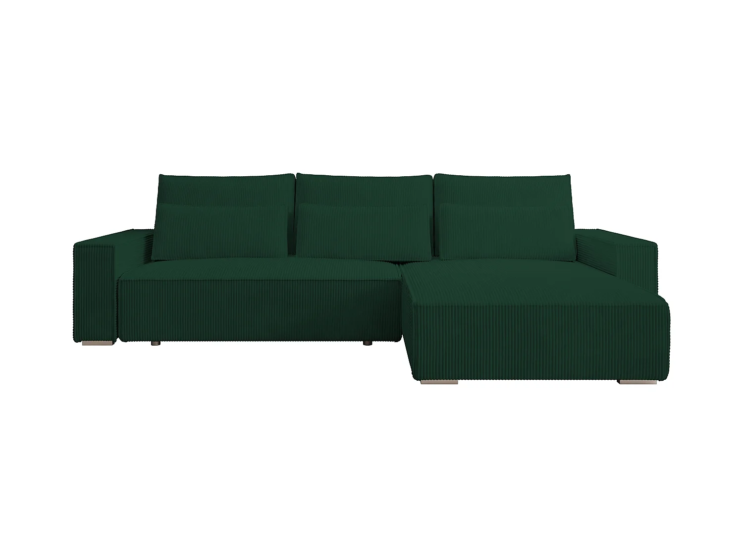 ECKSOFA Alice mit Bettkasten und Schlaffunktion, Cordstoff in L-Form