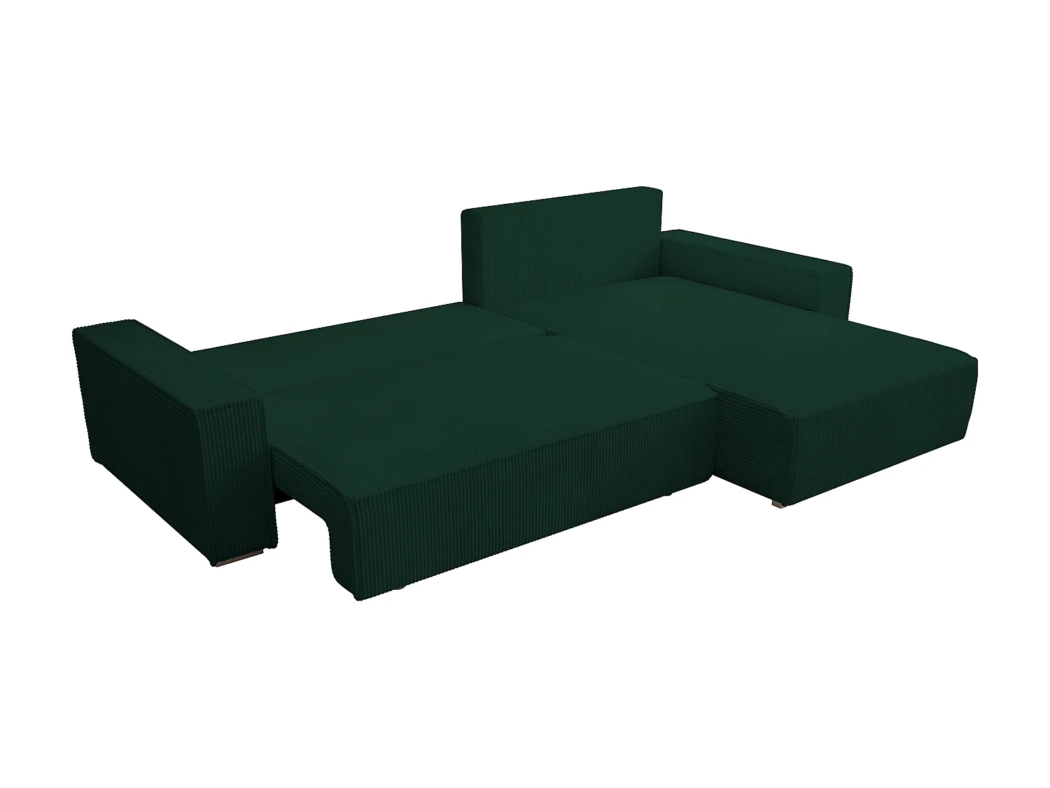 ECKSOFA Alice mit Bettkasten und Schlaffunktion, Cordstoff in L-Form