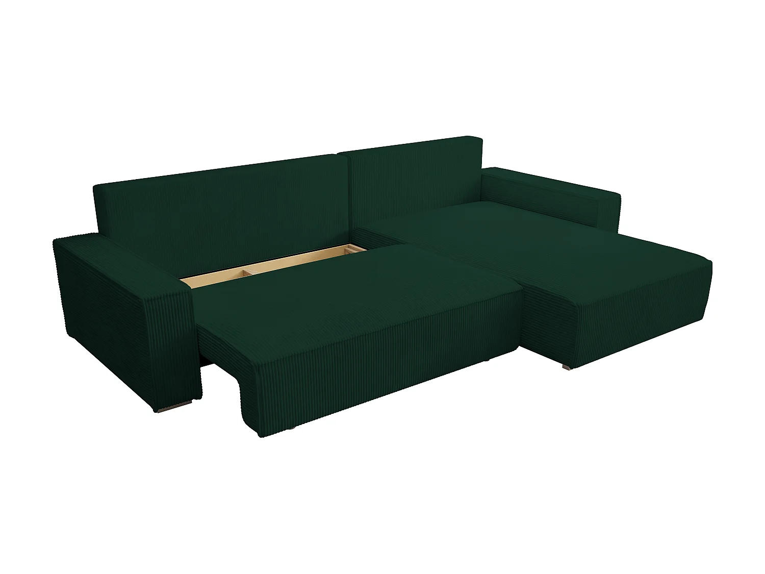 ECKSOFA Alice mit Bettkasten und Schlaffunktion, Cordstoff in L-Form