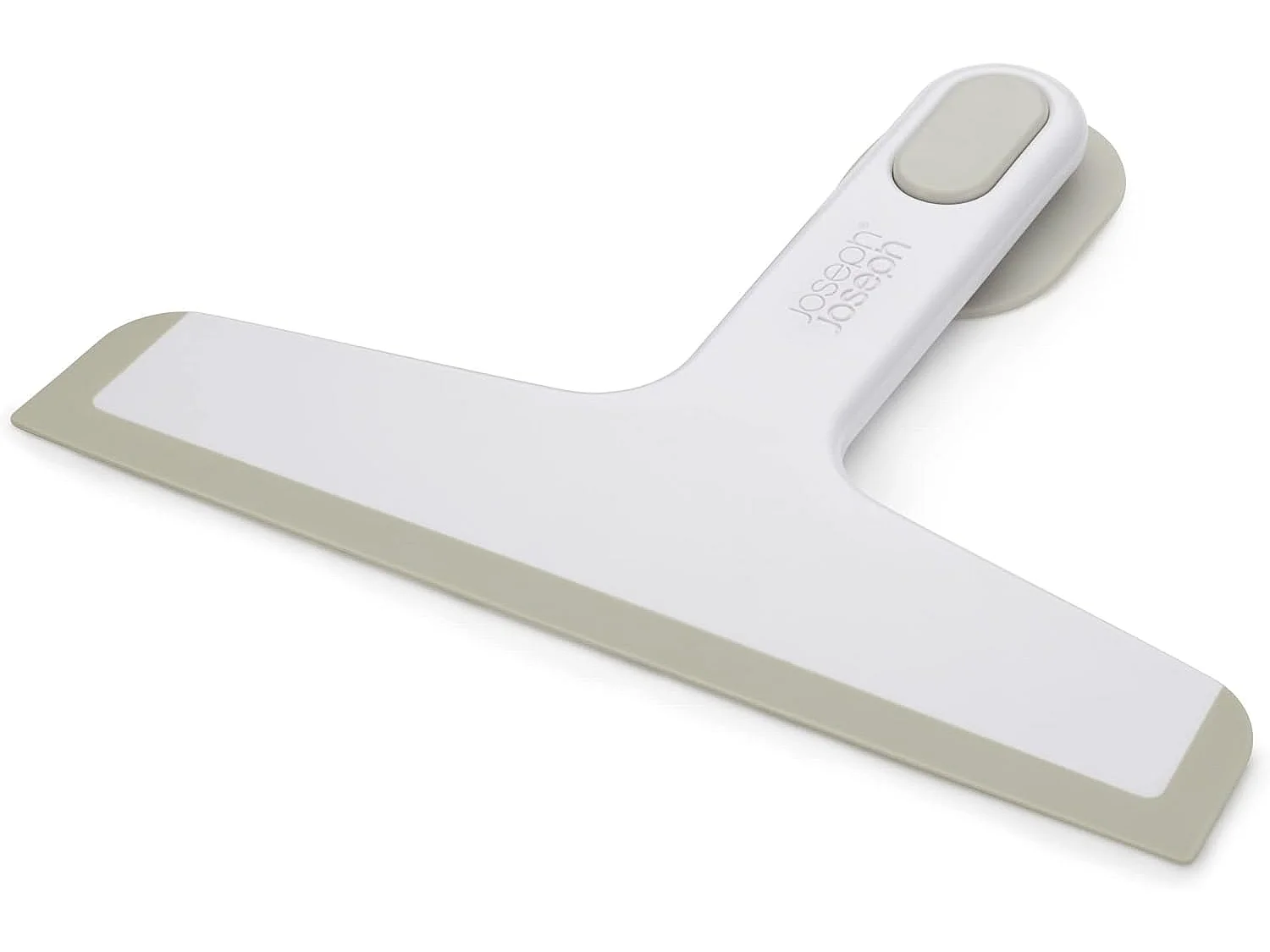 Raclette Joseph Joseph Duo avec ventouse, design compact et manche confortable, idéale pour salles de bain, vitres, carreaux et surfaces lisses.