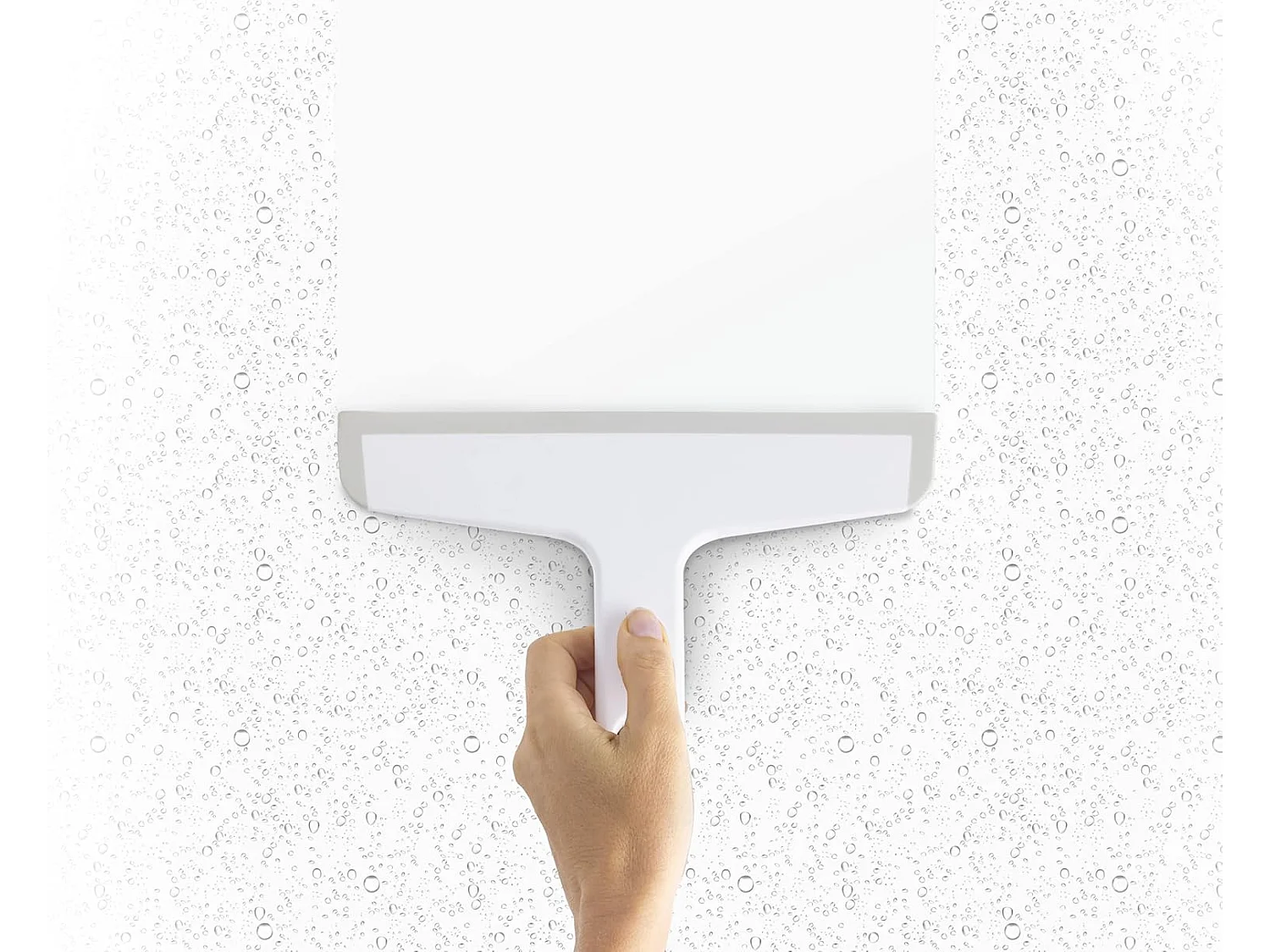 Raclette Joseph Joseph Duo avec ventouse, design compact et manche confortable, idéale pour salles de bain, vitres, carreaux et surfaces lisses.