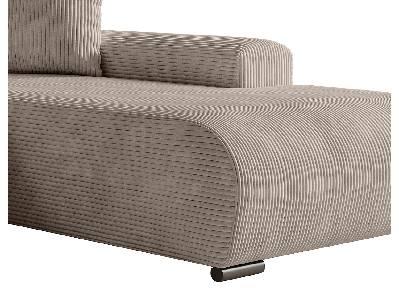 ECKSOFA Nelly mit Bettkasten und Schlaffunktion, Cordstoff in L-Form