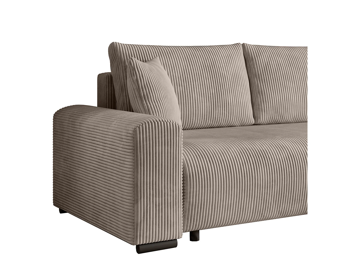 ECKSOFA Nelly mit Bettkasten und Schlaffunktion, Cordstoff in L-Form