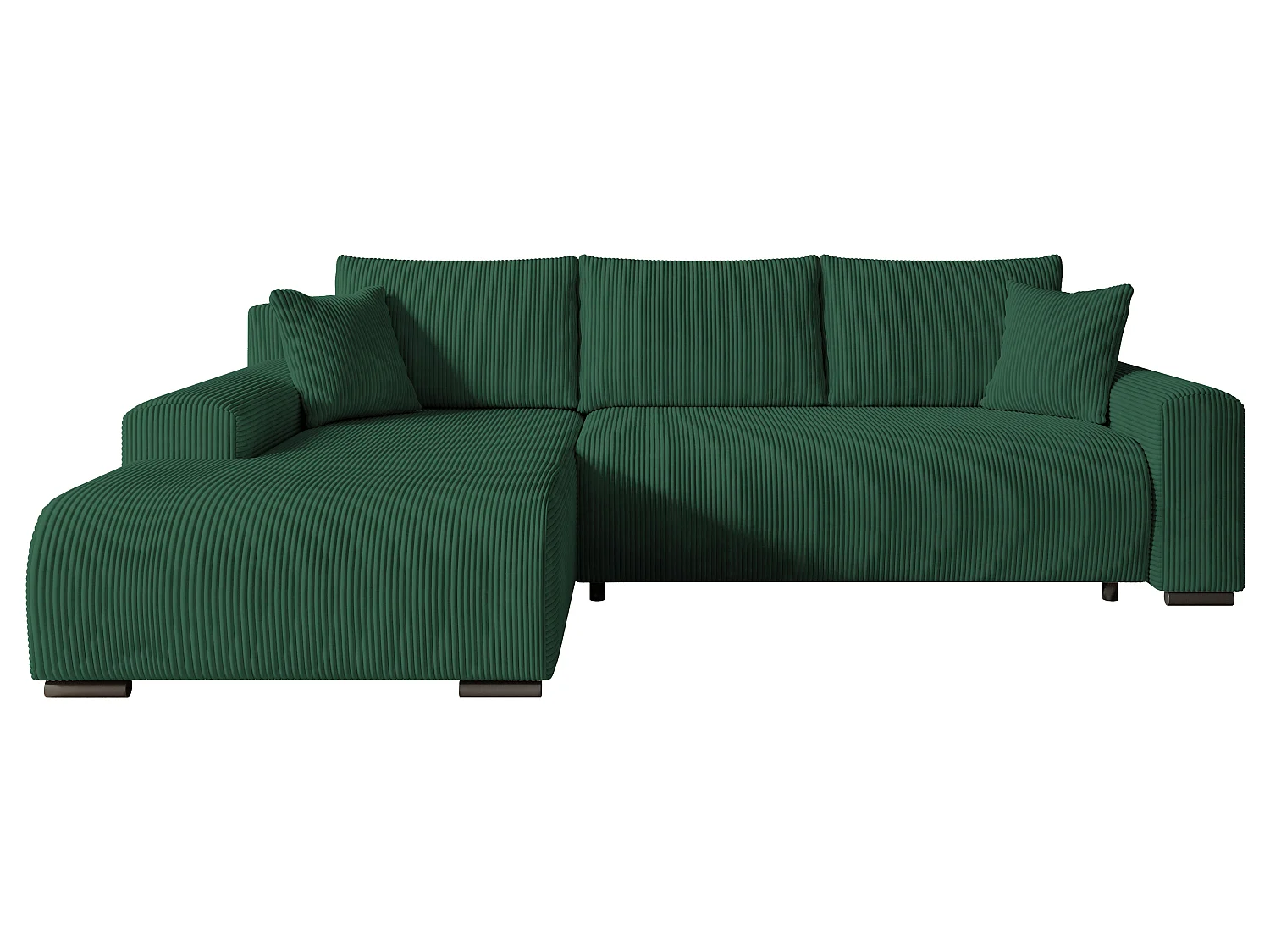 ECKSOFA Nelly mit Bettkasten und Schlaffunktion, Cordstoff in L-Form