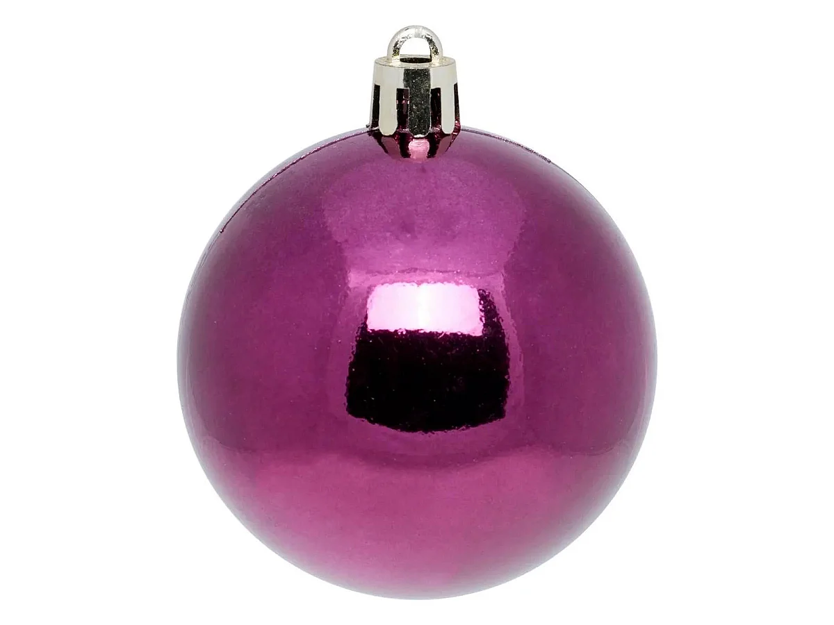 Lot de 9 Boules de Noël "Maison des Couleurs" 6cm Violet