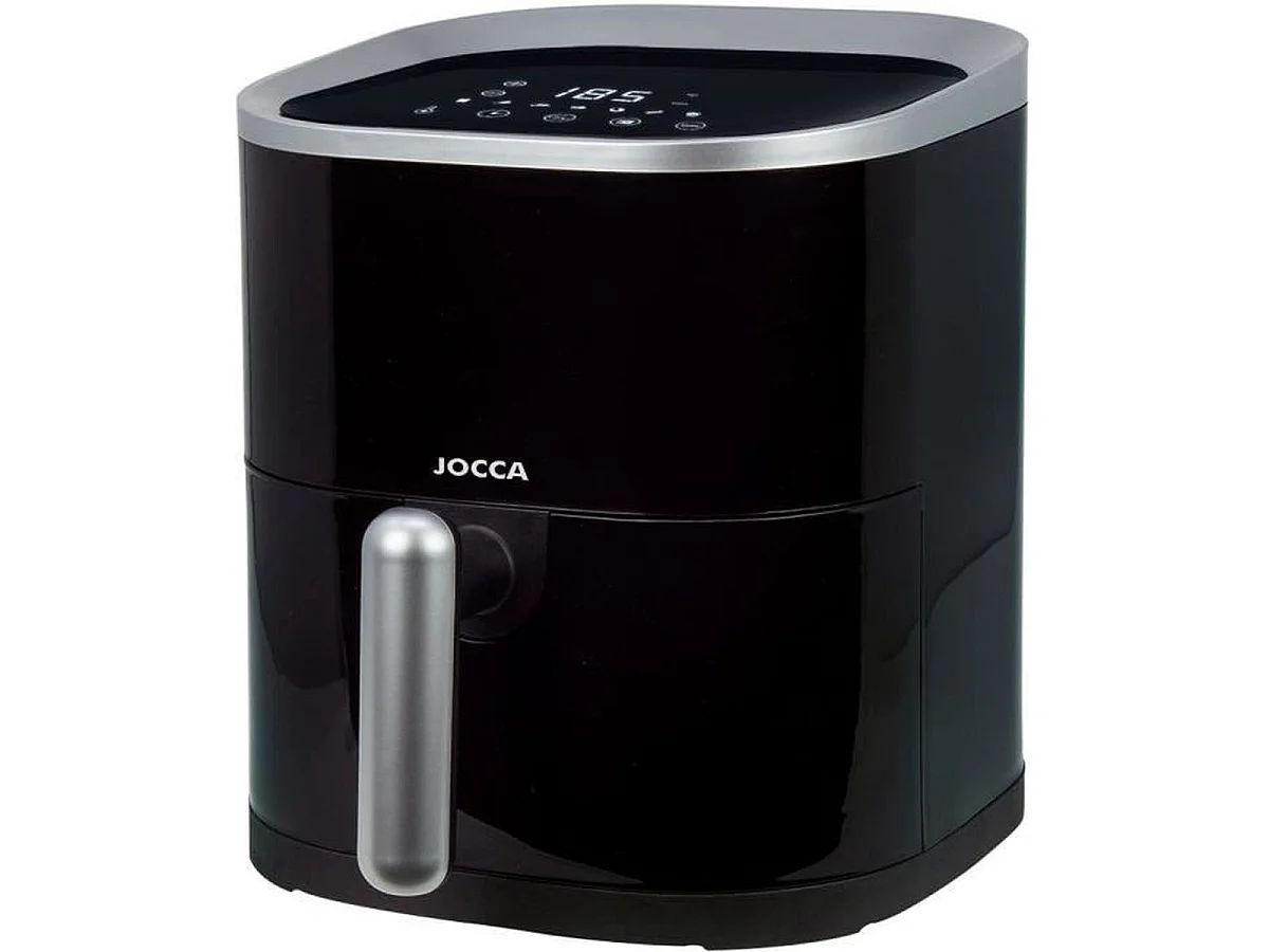 JOCCA 2219p Digitale Heißluftfritteuse 4L - 1400W, 9 Programme, LED-Touchscreen - Schwarz