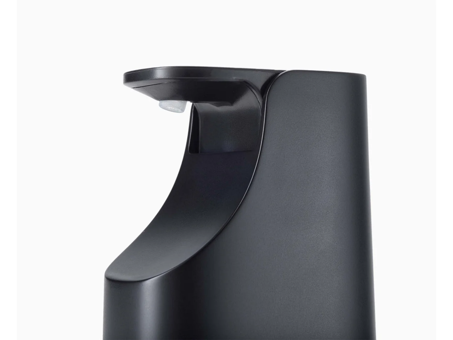 Distributeur de savon compact Joseph Joseph Slim, finition noire mate, design efficace, pompe facile à utiliser, capacité de 350 ml, idéal pour les salles de bain.