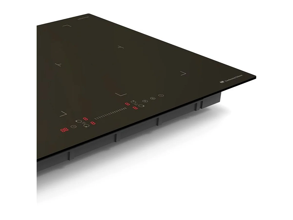 Continental Edison CETI724Z2FLEX 70cm Inductiekookplaat, 4 Zones (2 Flex), 7200W, Zwart Vitrokeramiek