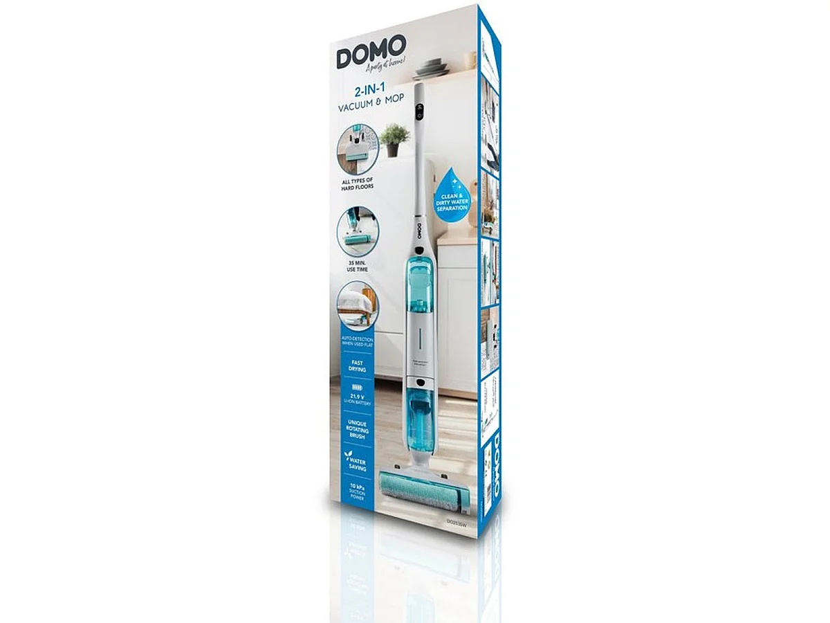Aspirateur balai laveur sans fil DOMO DO253SW - 10 000 Pa, autonomie ~35 min