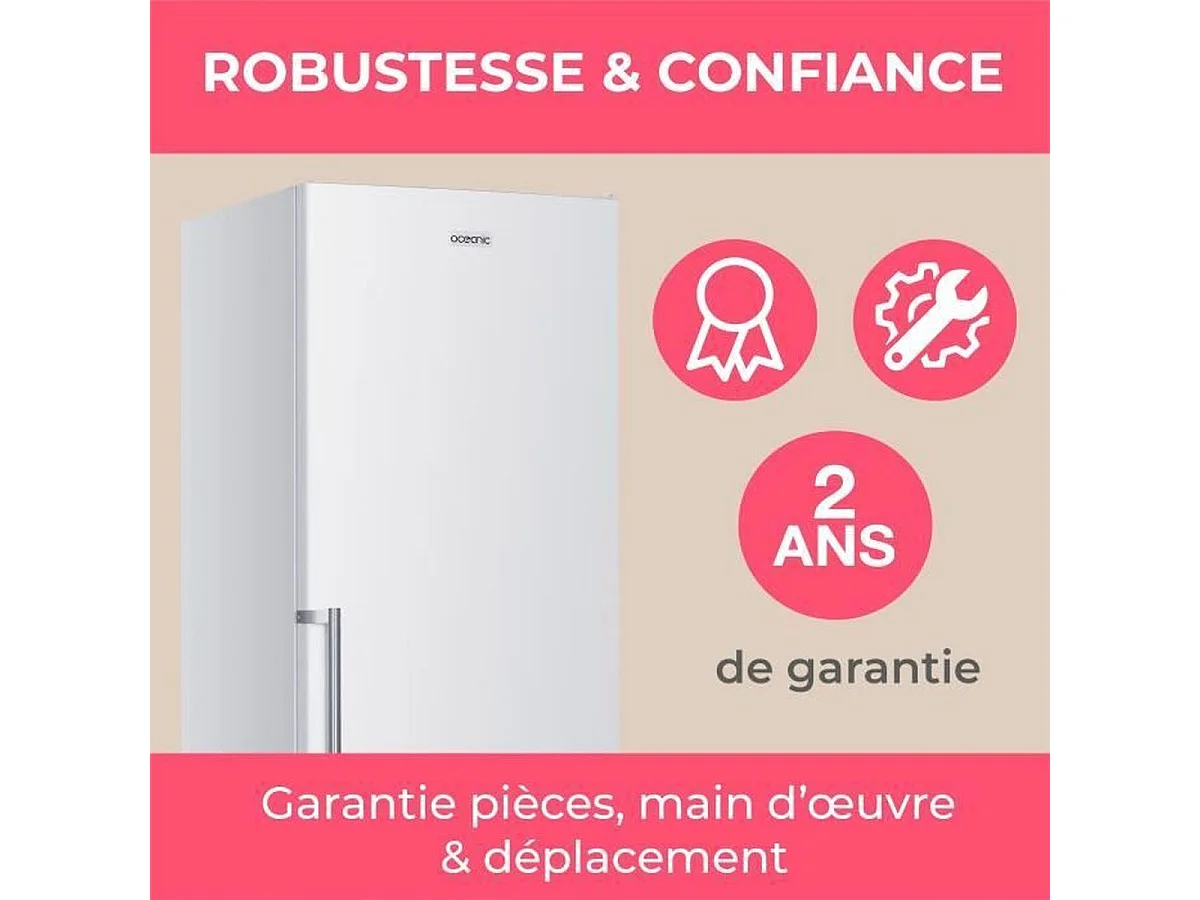 Réfrigérateur combiné OCEANIC OCEAFC262STDW 262 L blanc - congélateur bas