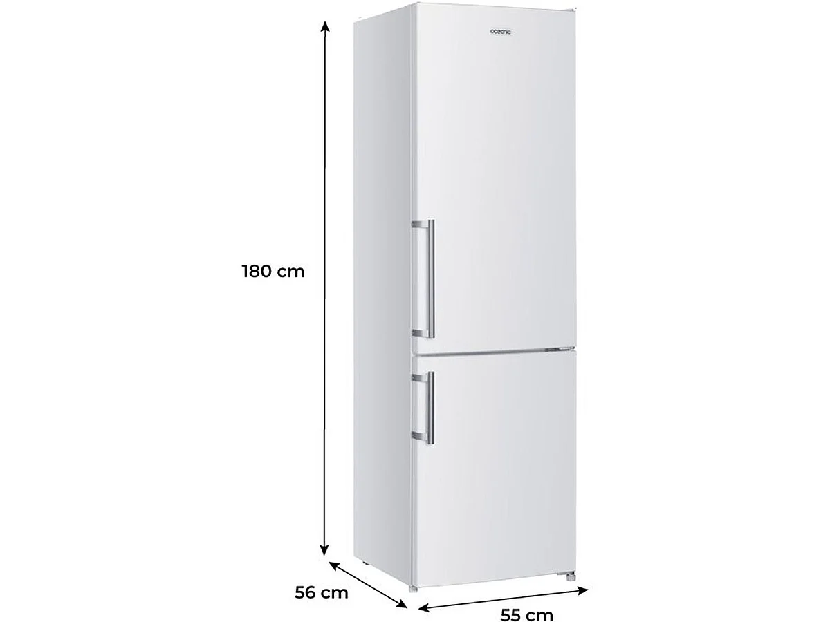 Réfrigérateur combiné OCEANIC OCEAFC262STDW 262 L blanc - congélateur bas