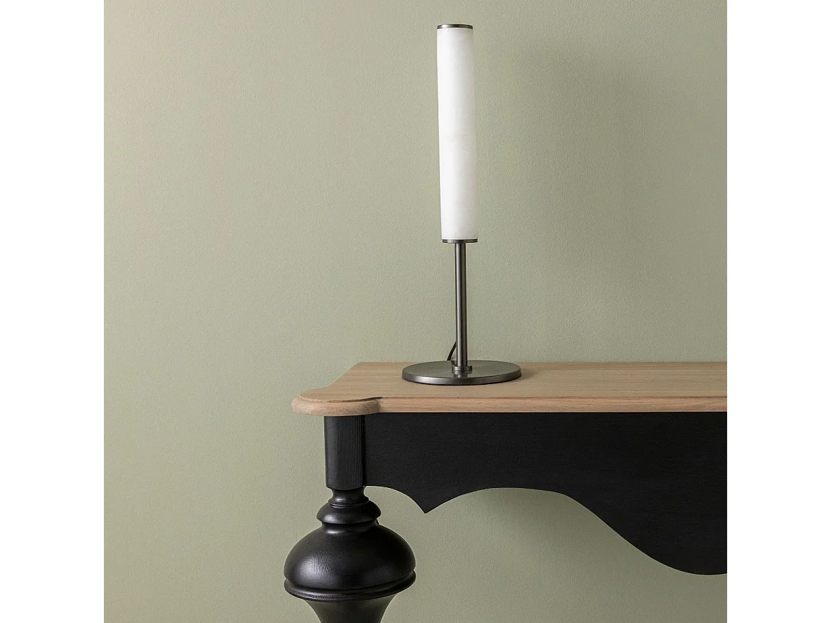 Lampe à poser en albâtre et métal H59 cm - MONTAIGNE