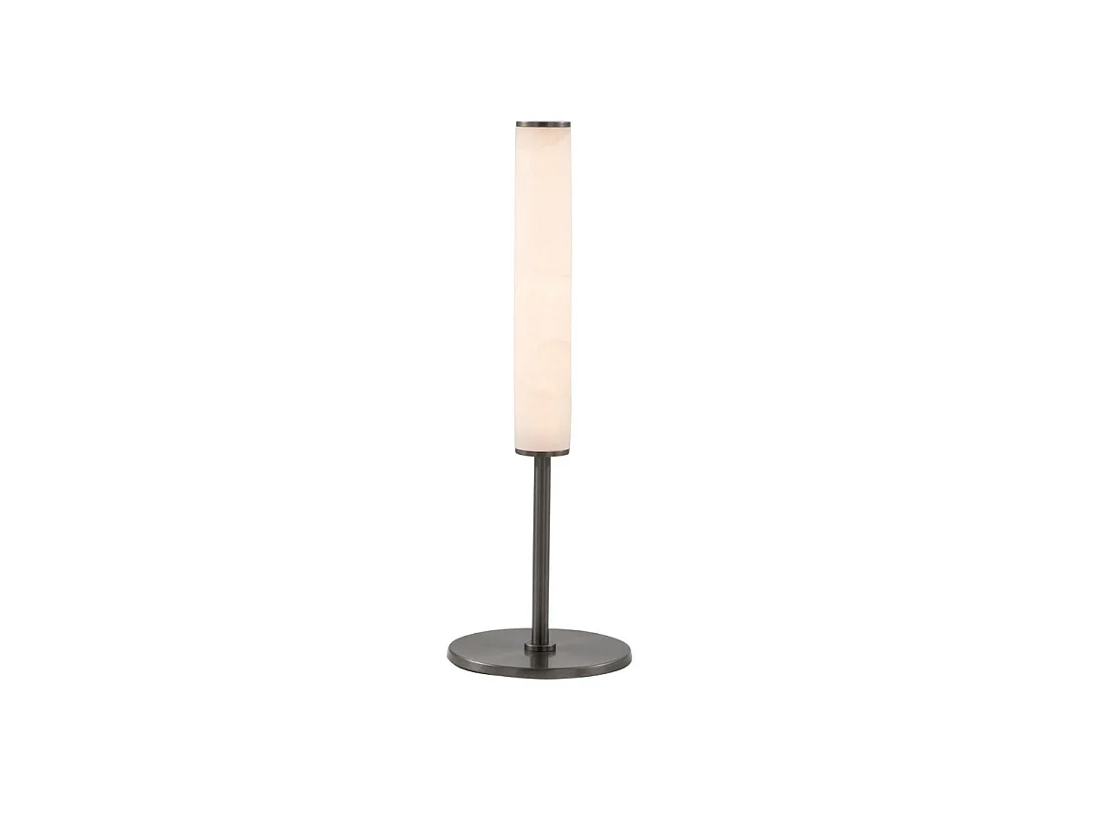 Lampe à poser en albâtre et métal H59 cm - MONTAIGNE