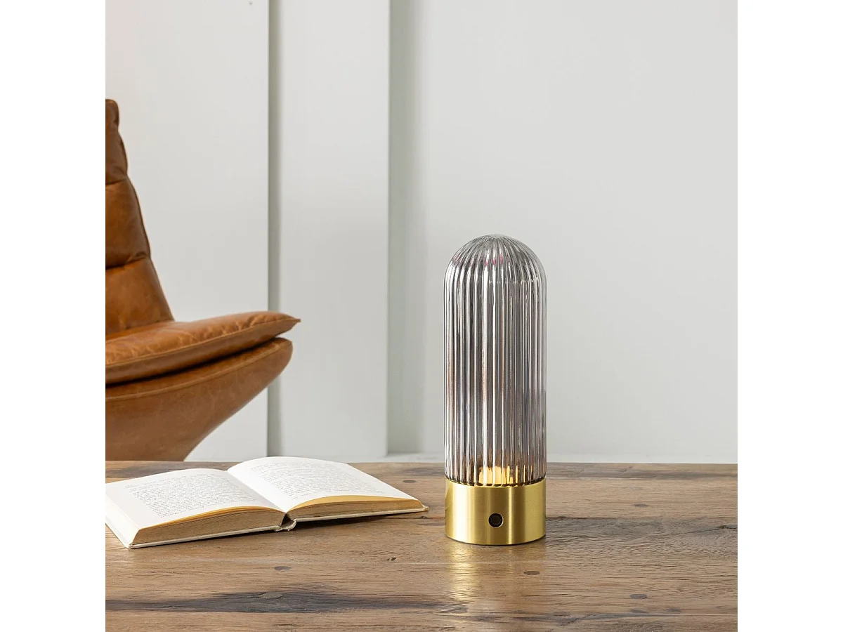 Touareg røget bordlampe, H.50cm