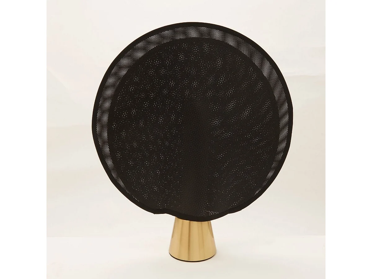 Hedendaagse Mesh Lamp D.36cm, E27 LED, 2W, Goud/Zwart of Zwart/Goud, Metaal-PVC, Verf-Messing