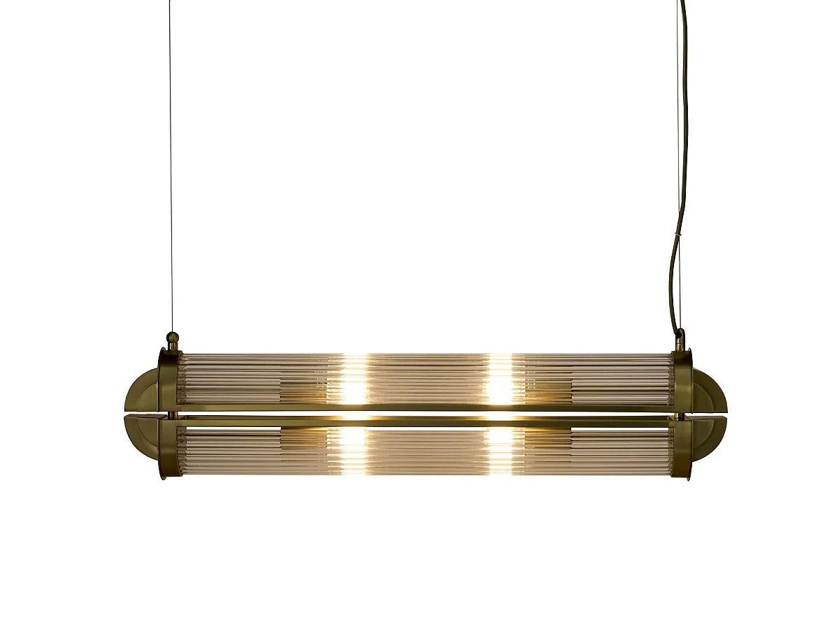 Lustre en verre et métal doré GRAND REX