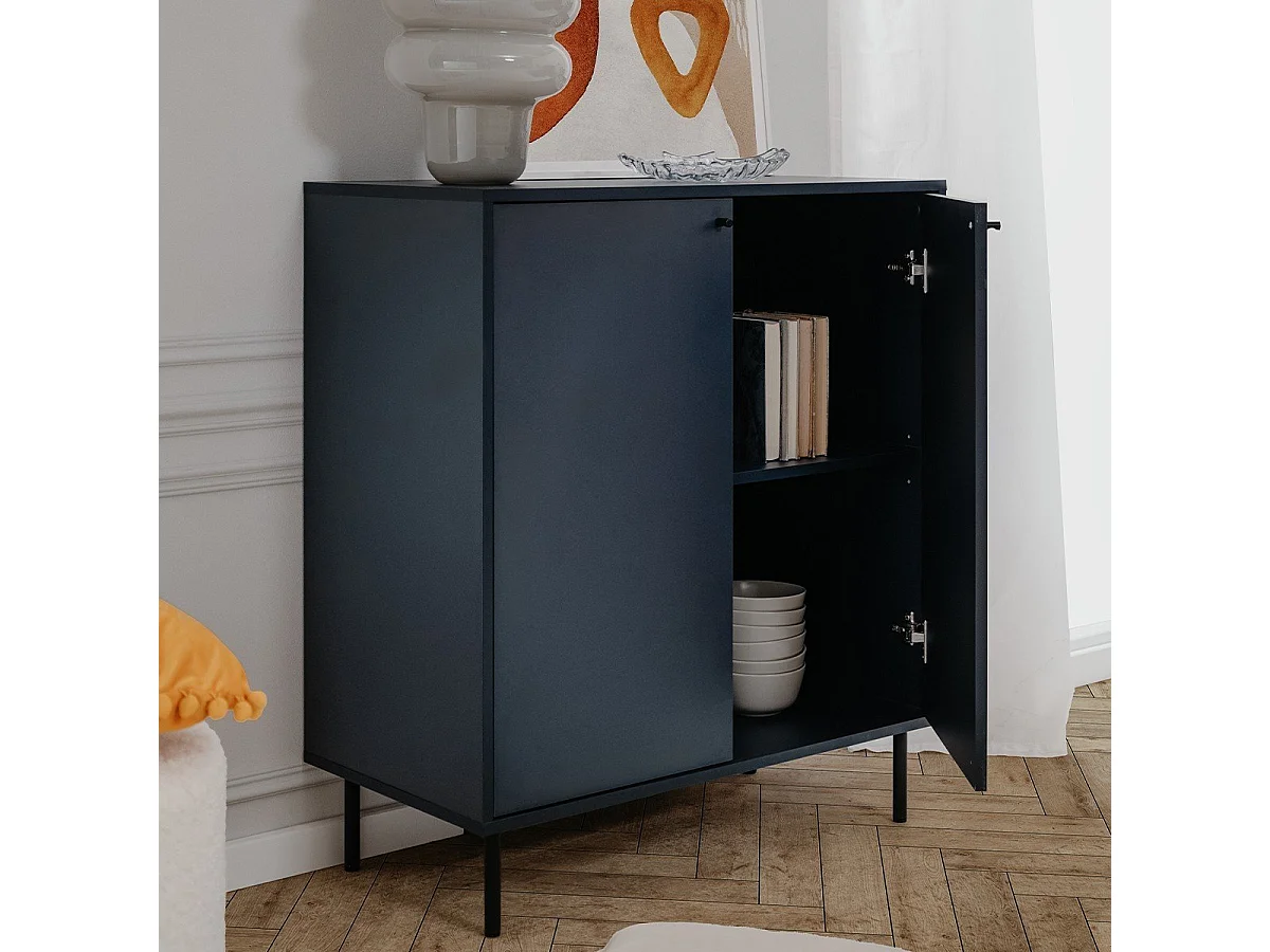 Sideboard 2 Türen Königsblau B80 cm - BOGOTA
