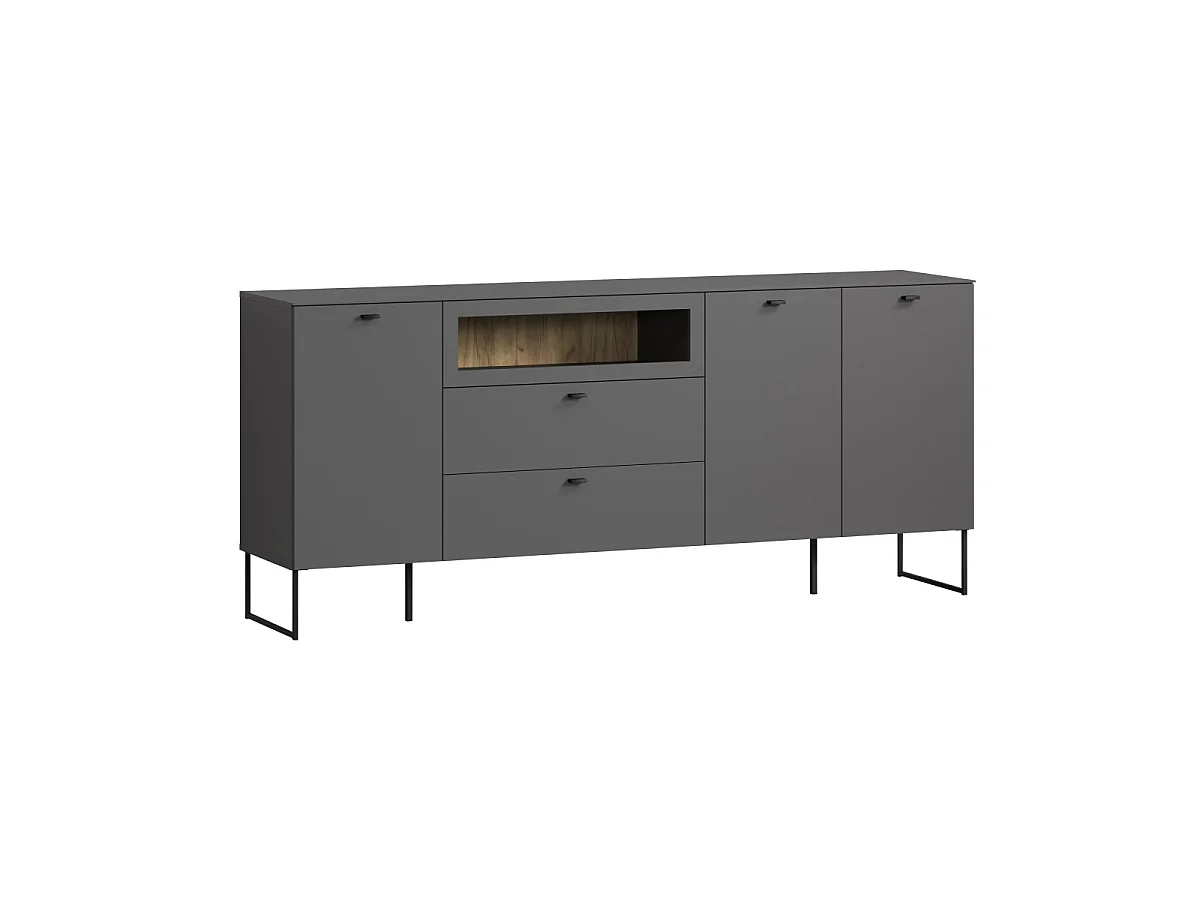 Buffet 3 portes, 2 tiroirs et 1 niche ouverte L191 cm - VELA