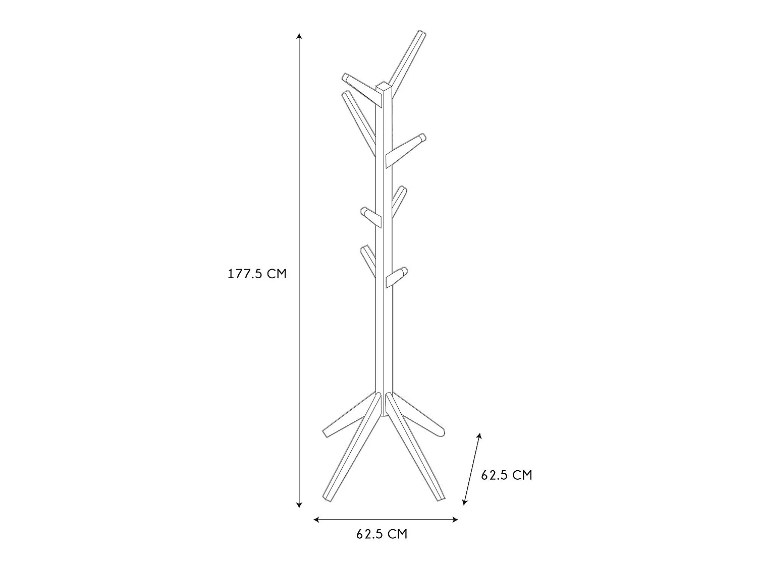 Garderobe Baum aus Naturbambus H177 cm - TIA